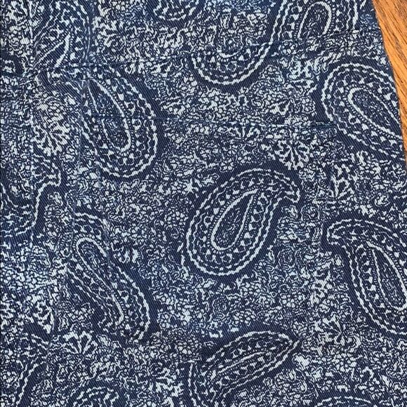 JONES WEAR SPORT blue paisley jean skirt 4 - Picture 5 of 7